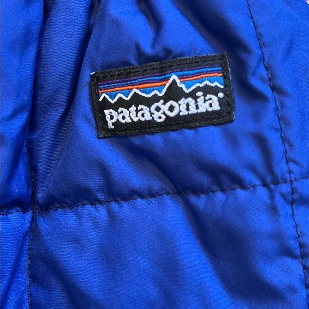 Patagonia Blue Plaid Reversible Nano Puff Snow Pants Size 6 month - Picture 7 of 8